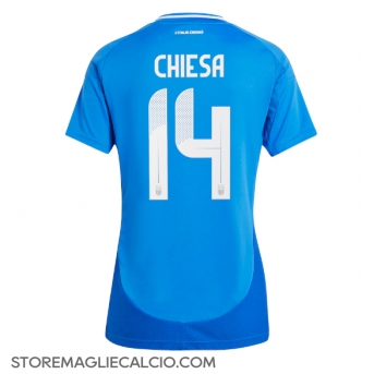 Italia Federico Chiesa #14 Maglia Gara Casa Repliche Europei 2024 Donna
